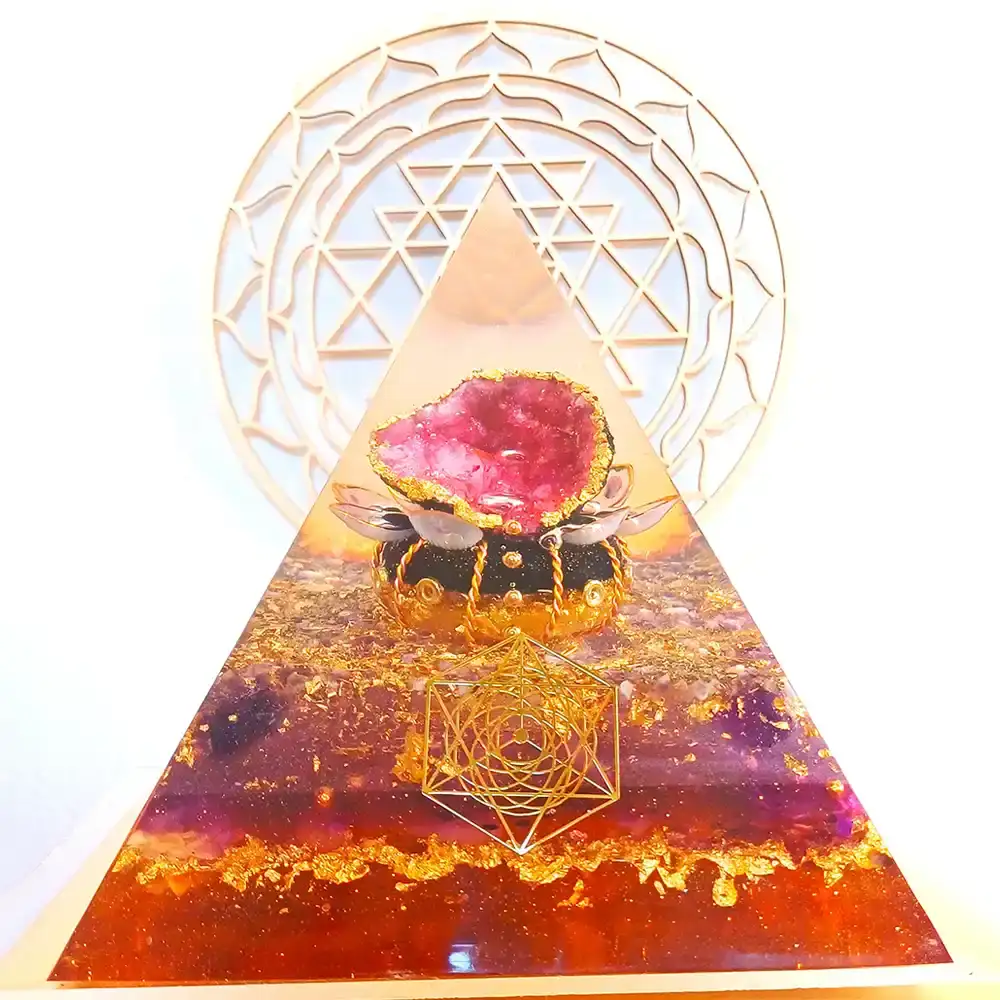 Galactic City Orgonite Pyramid